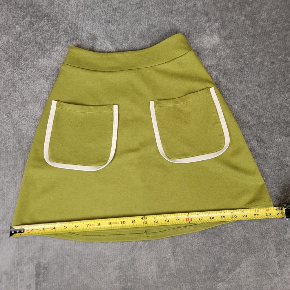 Smak Parlour Mini Skirt Womens Small Green A-Line Pocket y2k Retro Knit - Picture 4 of 8